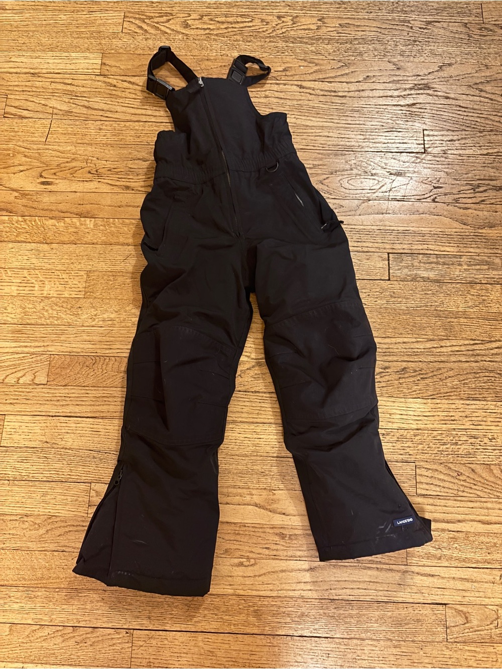Lands' End Black and Gray Winter Bib